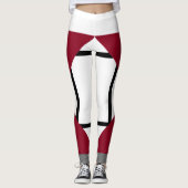 Leggings Komposition I Lozenges mit 4 Zeilen Rot G (Vorderseite)