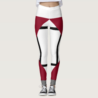 Leggings Komposition I Lozenges mit 4 Zeilen Rot G