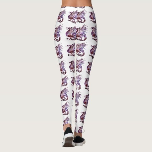 Leggings künstlerischer Drache (Rückseite)