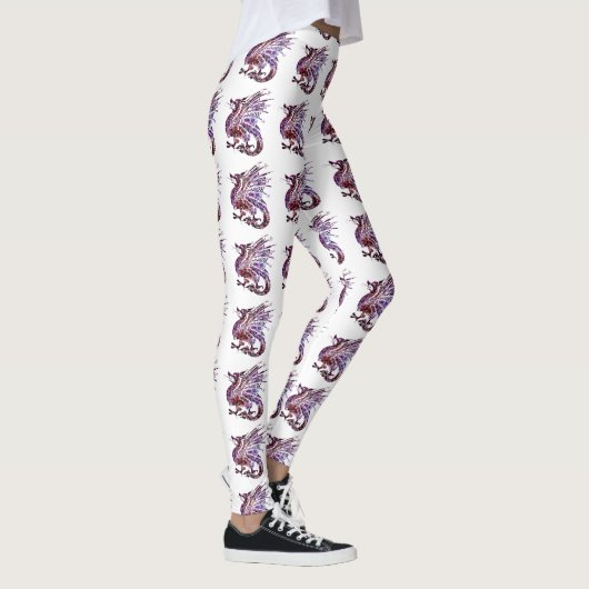 Leggings künstlerischer Drache (Rechts)