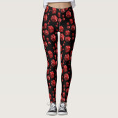 Leggings Lang Rot Schwarz Dice (Vorderseite)