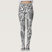 Leggings leopardo en gris con blanco. (Vorderseite)