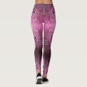 Leggings lila Batik abstraktes Motiv (Rückseite)