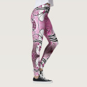 Leggings lila Batik abstraktes Motiv (Rechts)