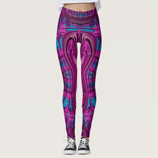 Leggings ~lila blau schwarz ~ Original (Vorderseite)