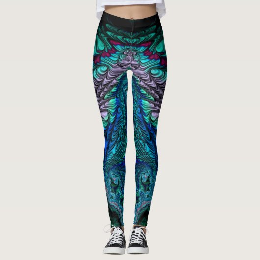 Leggings ~ lila blaues Schwarz ~ Original (Vorderseite)