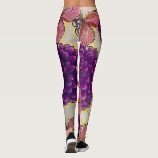 Leggings Lila der Blume (Rückseite)