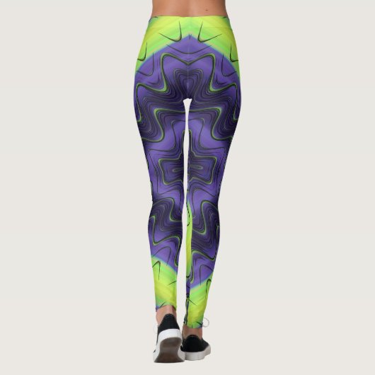 Leggings ~ lila gelb ~ Original (Rückseite)