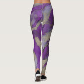 Leggings Lila/Goldfarbendesign (Rückseite)