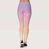 Leggings Lila, Rosa und Peach Ombre (Rückseite)