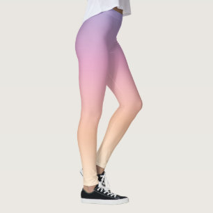 Leggings Lila, Rosa und Peach Ombre