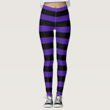 Leggings Lila/Schwarze Streifen