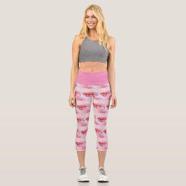 Leggings "Lip Capri" für Frauen in Rosa