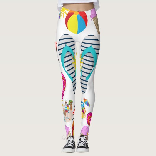 Leggings Long Beach Sommer (Vorderseite)