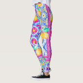 Leggings mediterraner Lemon und Tile Dolce Pattern (Links)