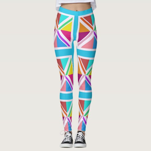 Leggings - Mehrfarbige Flagge der Union (Vorderseite)