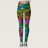 Leggings Mermaids in Fischgröße, komische Leggings (Vorderseite)