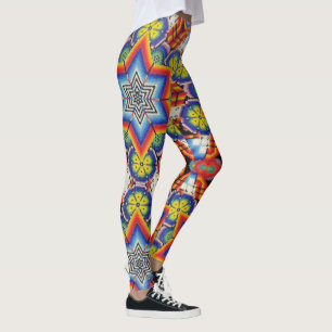 LEGGINGS mexikanische Folk-Art Beat Work Yoga Pant
