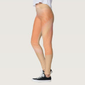 Leggings mit abstrakt pfirsichfarbenem Design (Links)