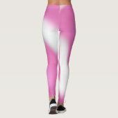 Leggings mit abstraktem rosa und weißem Design (Rückseite)