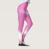 Leggings mit abstraktem rosa und weißem Design (Rechts)