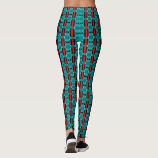 Leggings mit abstrakter geometrischer Struktur (Rückseite)