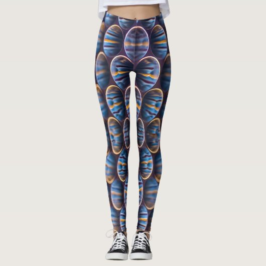 Leggings mit Abstrakter Honigwabe (Vorderseite)