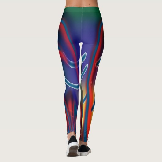 Leggings mit abstrakter Kunst (Rückseite)