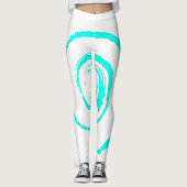 Leggings mit Aqua Twirl (Vorderseite)