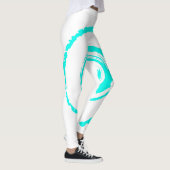 Leggings mit Aqua Twirl (Rechts)