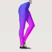 Leggings mit blau bis rosa glänzenden Mustern (Rechts)