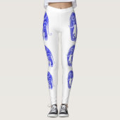 Leggings mit blauem Elefanten (Vorderseite)
