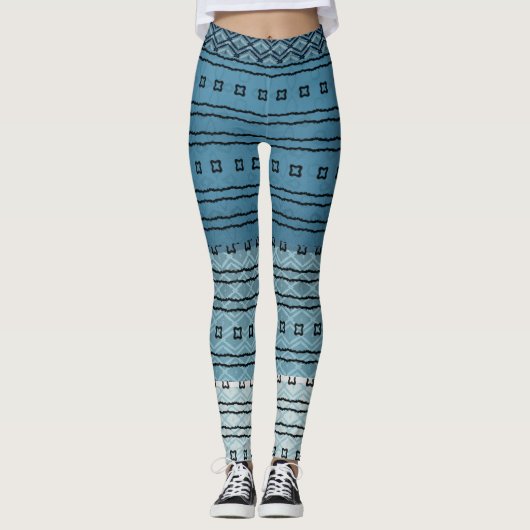 Leggings mit blauem Gradient (Vorderseite)