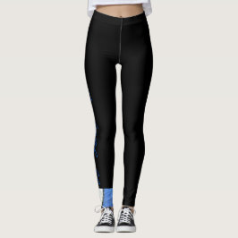 Leggings mit blauem und weißem Basketball
