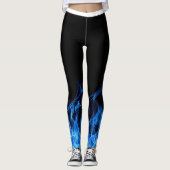 Leggings mit Blauer Flamme (Vorderseite)
