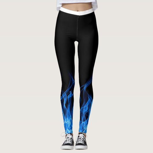 Leggings mit Blauer Flamme (Vorderseite)