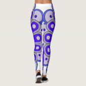 Leggings mit blauer Kunst (Rückseite)