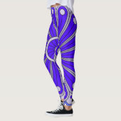 Leggings mit blauer Kunst (Links)