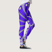 Leggings mit blauer Kunst (Rechts)