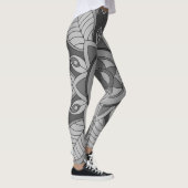 Leggings mit blauer Kunst (Rechts)