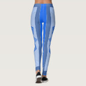 Leggings mit blauer Kunst (Rückseite)