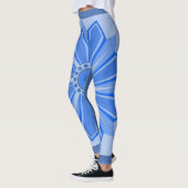 Leggings mit blauer Kunst (Links)