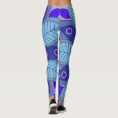 Leggings mit blauer Kunst (Rückseite)