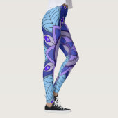 Leggings mit blauer Kunst (Rechts)