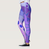 Leggings mit blauer lässiger Kunst (Links)