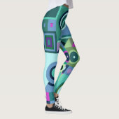 Leggings mit blauer lässiger Kunst (Rechts)