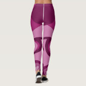 Leggings mit blauer lässiger Kunst (Rückseite)