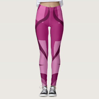 Leggings mit blauer lässiger Kunst
