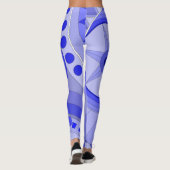 Leggings mit blauer lässiger Kunst (Rückseite)