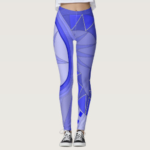 Leggings mit blauer lässiger Kunst